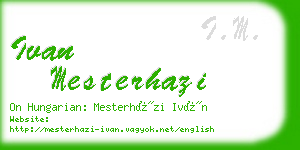 ivan mesterhazi business card